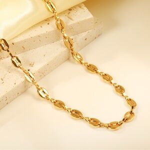18K Gold Plated Stainless Steel Link Chain Necklace